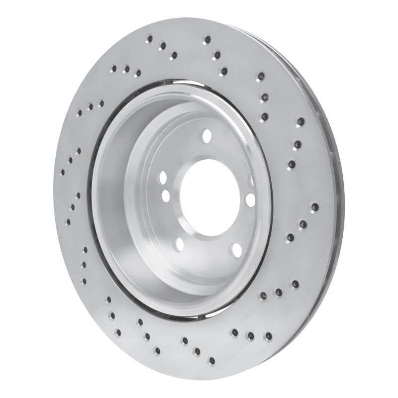 BMW M3 Brake Rotor (1) - Rear - R1 Concepts - Drilled Carbon Alloy Geomet - `06-`08